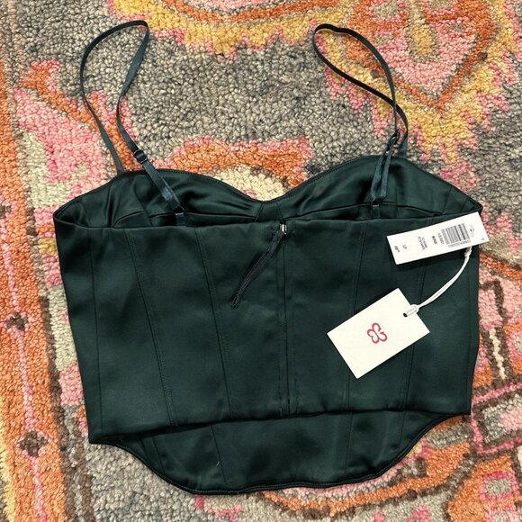 Aritzia Sunday Best Green Zip Corset top - Picture 4 of 4